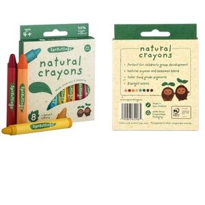 4/$20 Sproutlings Natural Soy & Beeswax Crayons, 8 Piece Count